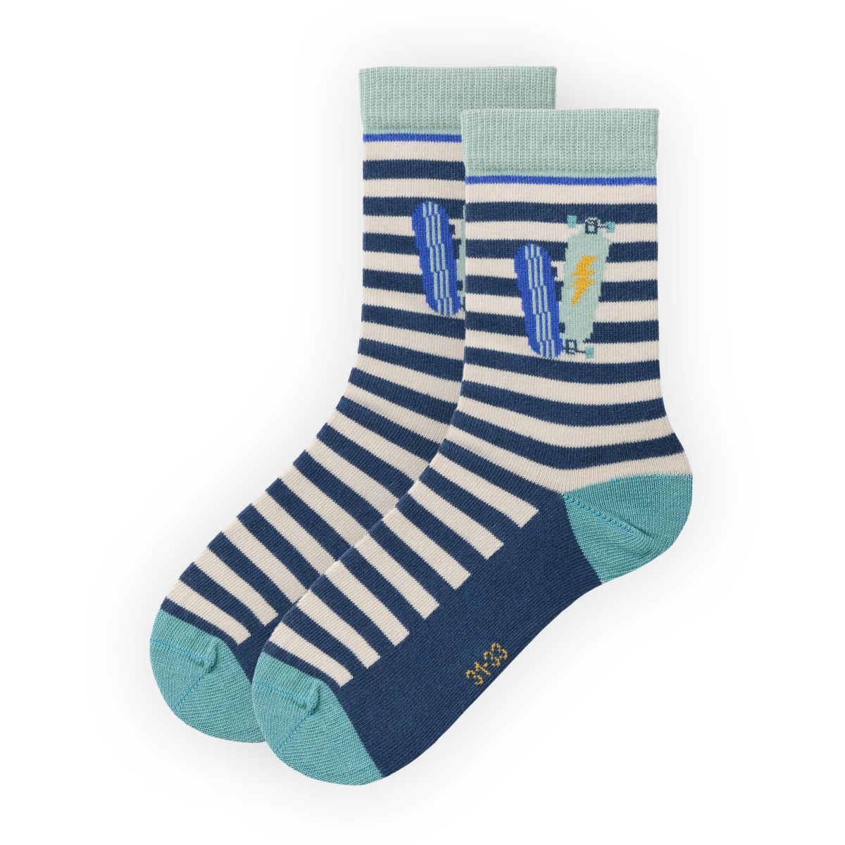 Socken geringelt Skateboard GOTS - 28-30