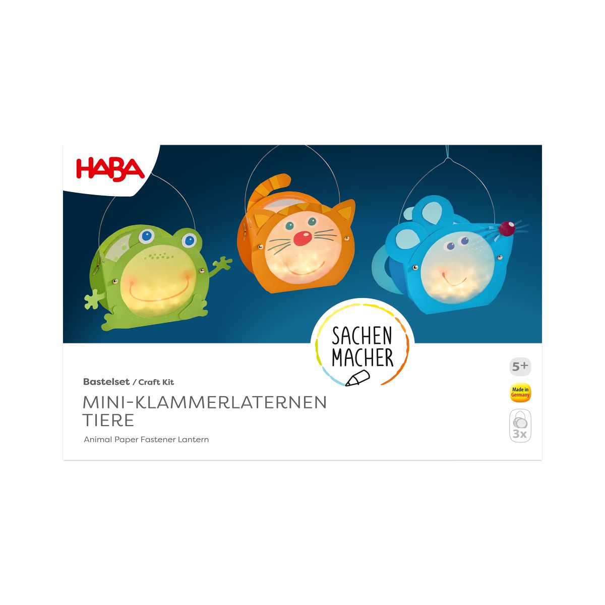 HABA Bastelset - Mini-Klammerlaternen Tiere    HERBST