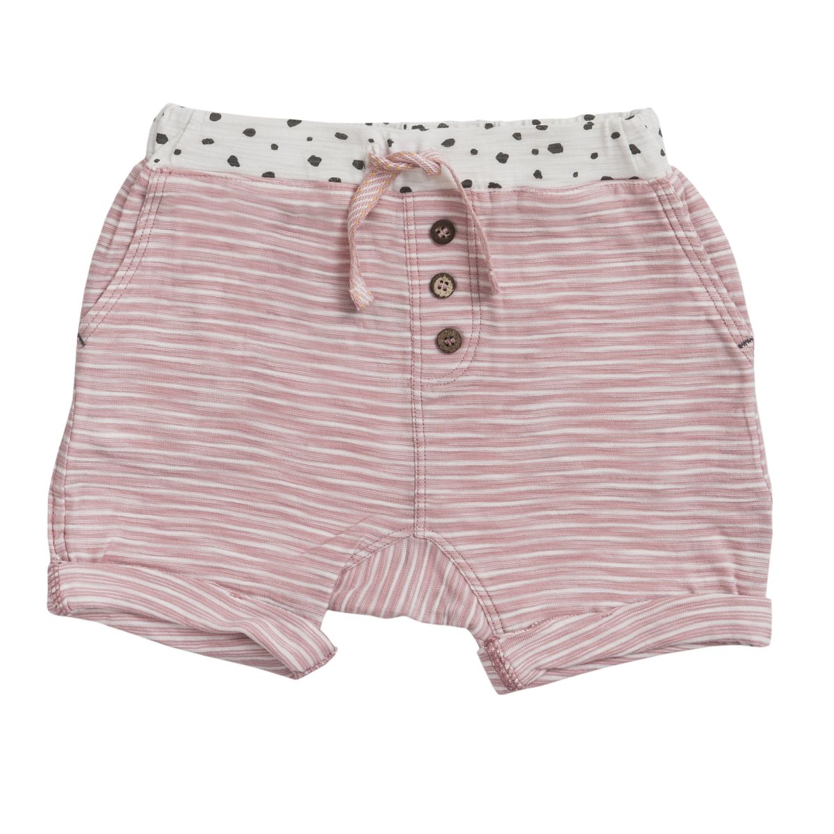 Kindershorts rosa geringelt - 74-80