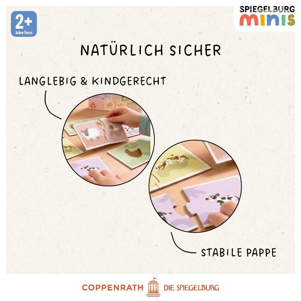 Puzzle-Set: Wer gehört zu wem (7 x 2 Teile) - Spiegelburg minis