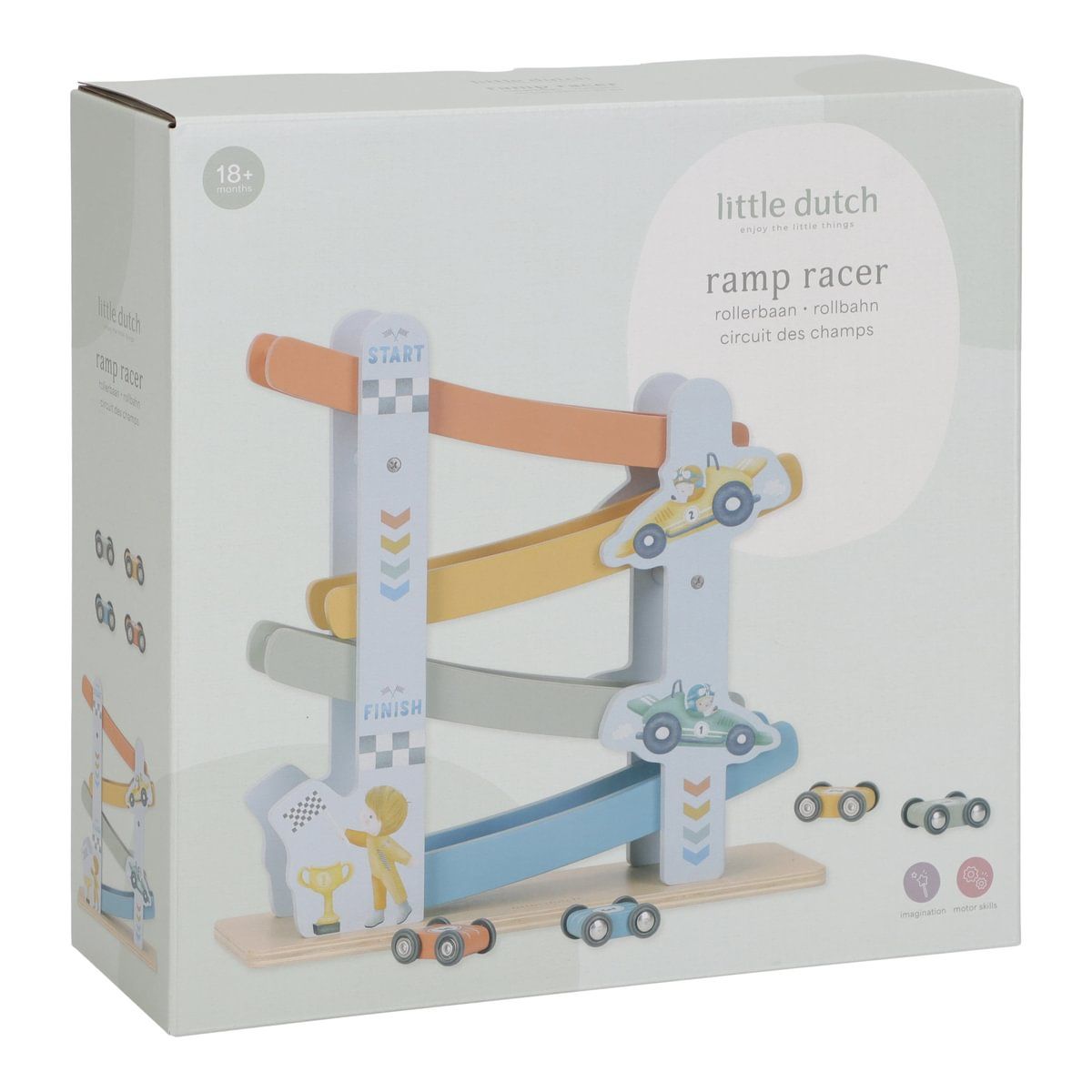 Holz-Rollbahn blau - Little Dutch