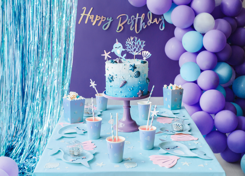 Caketopper Narwal - Meereswelt (4-teilig) - Party Deco