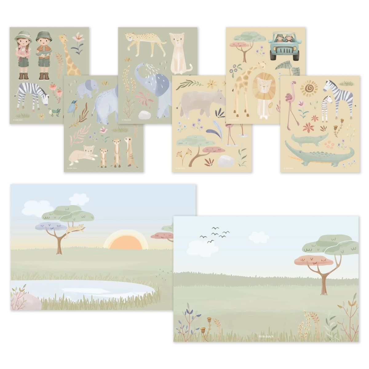 Stickerbuch Safari Friends - Little Dutch
