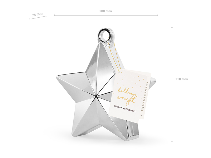 Ballongewicht Stern silber - Party Deco