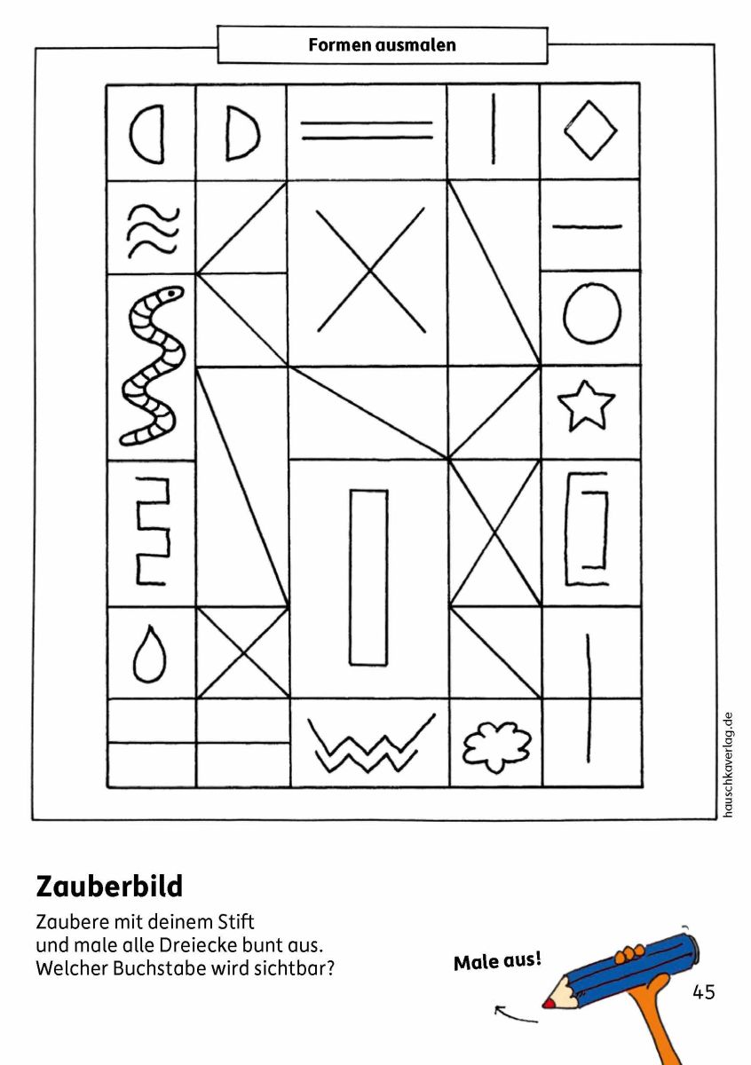 Kindergartenblock - Formen, Farben, Fehler finden - Hauschka Verlag 4+