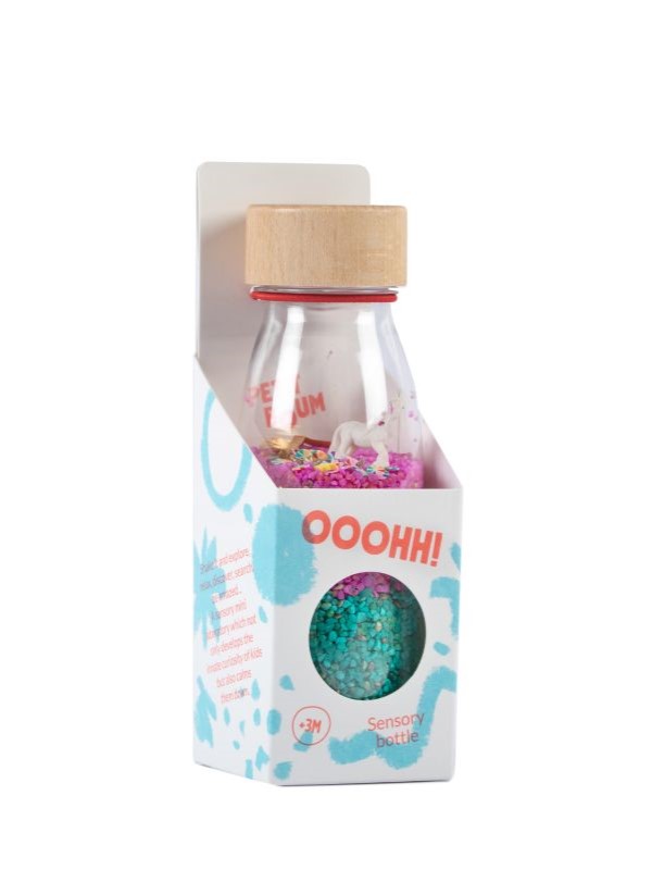 Sensorikflasche "Sound" Einhorn - Petit Boum