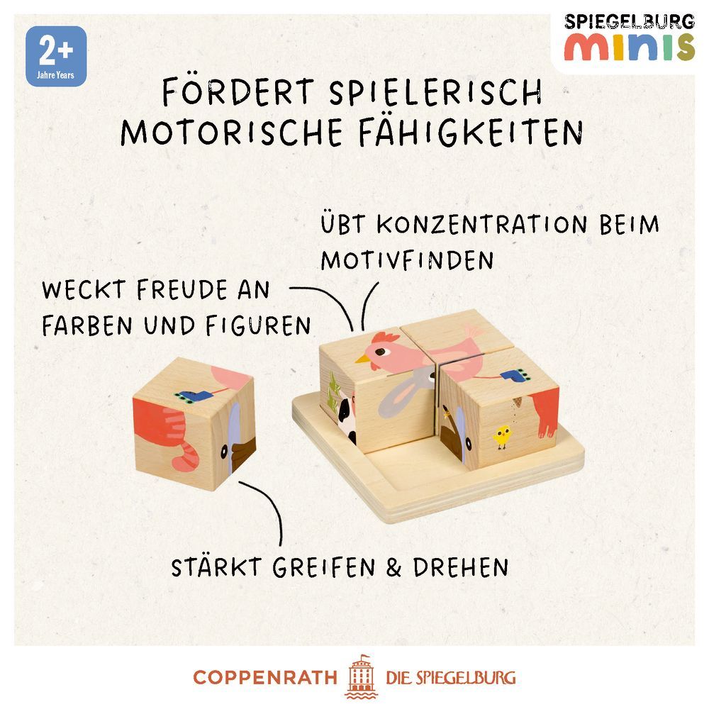Würfelpuzzle Bauernhof - Spiegelburg minis