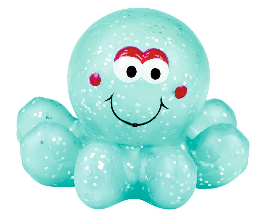 Leuchtende Glitzerkraken für die Badewanne (1 Stück, verschiedene Designs)
