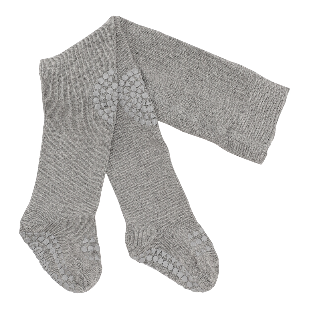 Rutschfeste Krabbelstrumpfhose Bamboo grey Gr. 74-80 - GoBabyGo