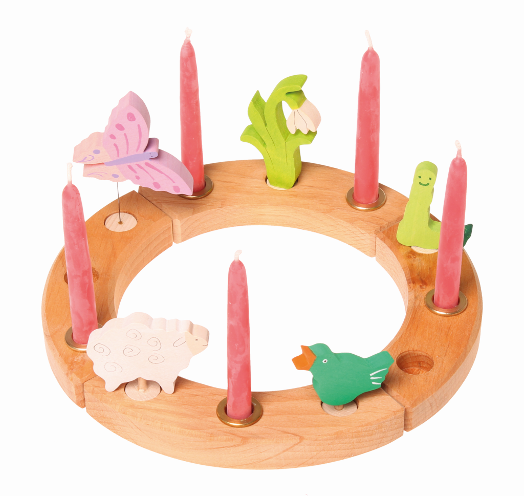 Grimm`s Kleiner Festtagsring - Geburtstagsring natur 23cm (4-teilig) 02000
