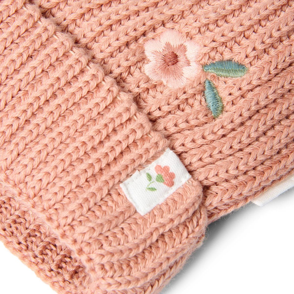 Gestrickte Mütze Dunkelpink - 74-86