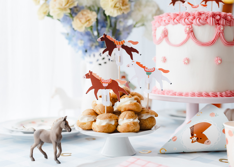 Caketopper Pferde (6 Stk.) - Party Deco