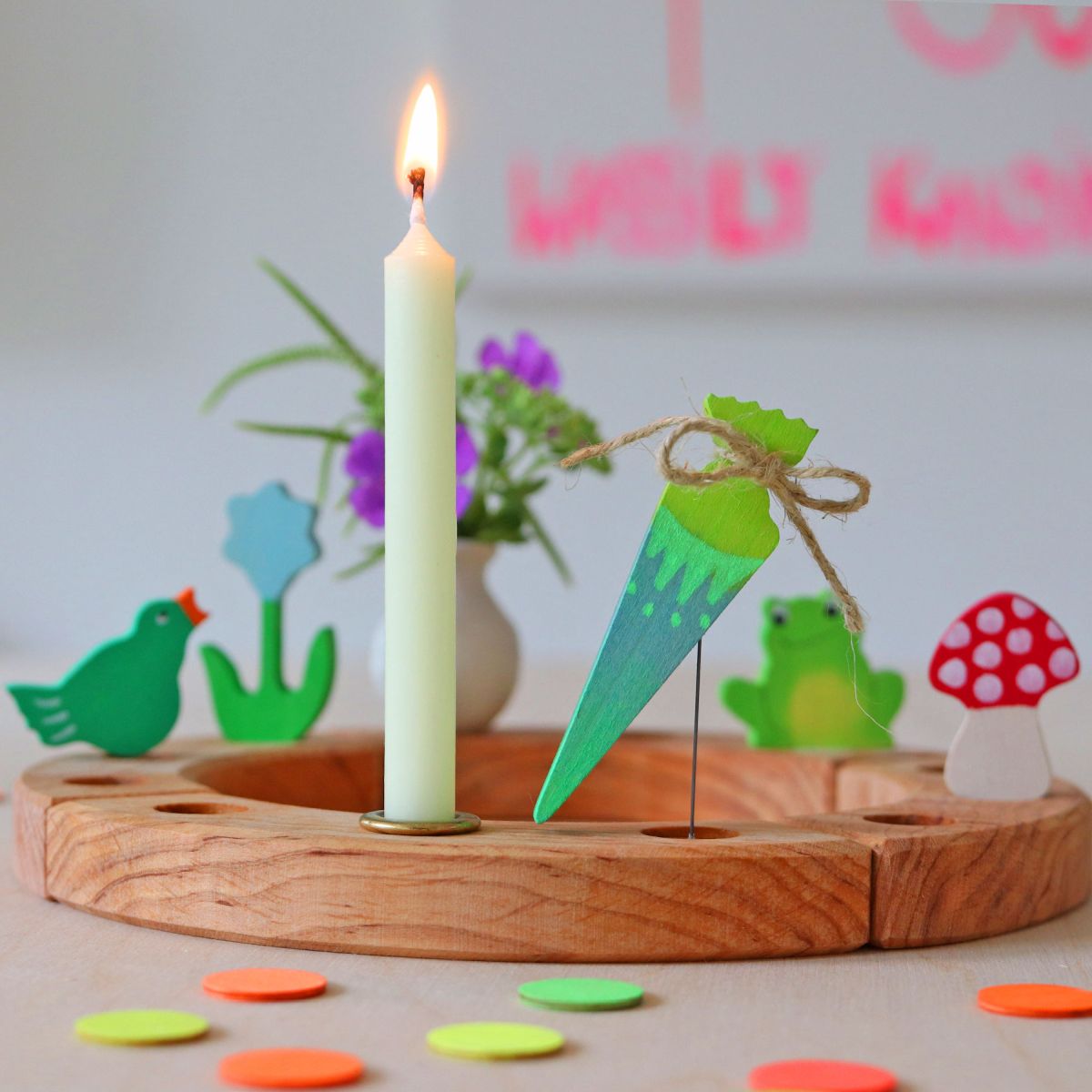 Grimm`s Stecker Schultüte Neongrün