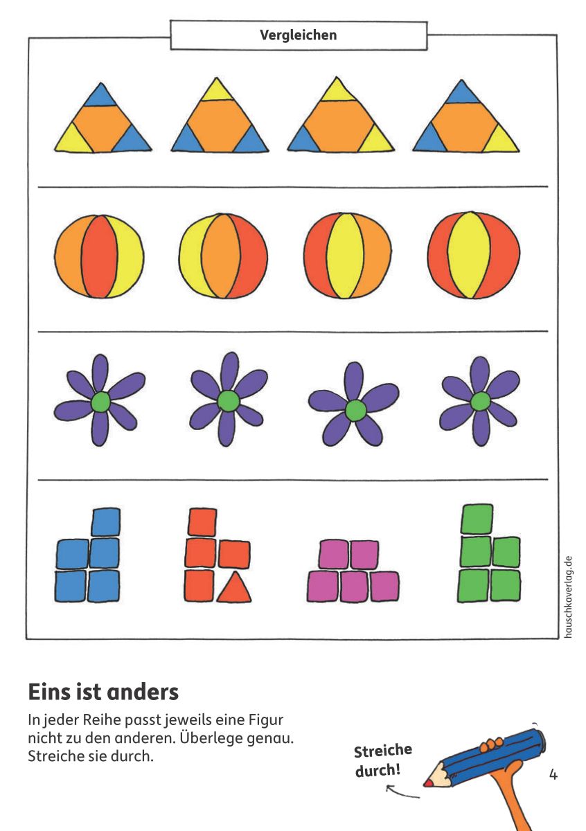 Vorschulblock - Logisches Denken, rätseln und knobeln - Hauschka Verlag 5+