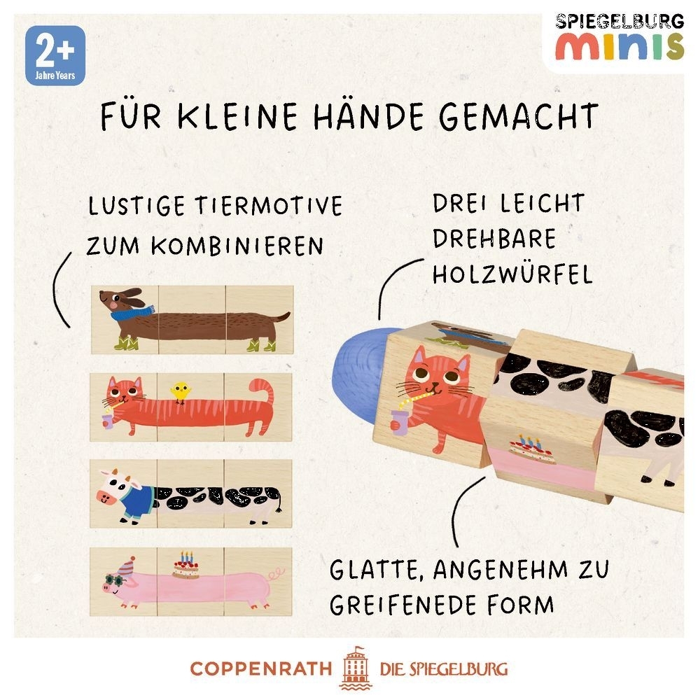 Holz-Dreh-Puzzle mit 4 Tieren - Spiegelburg minis