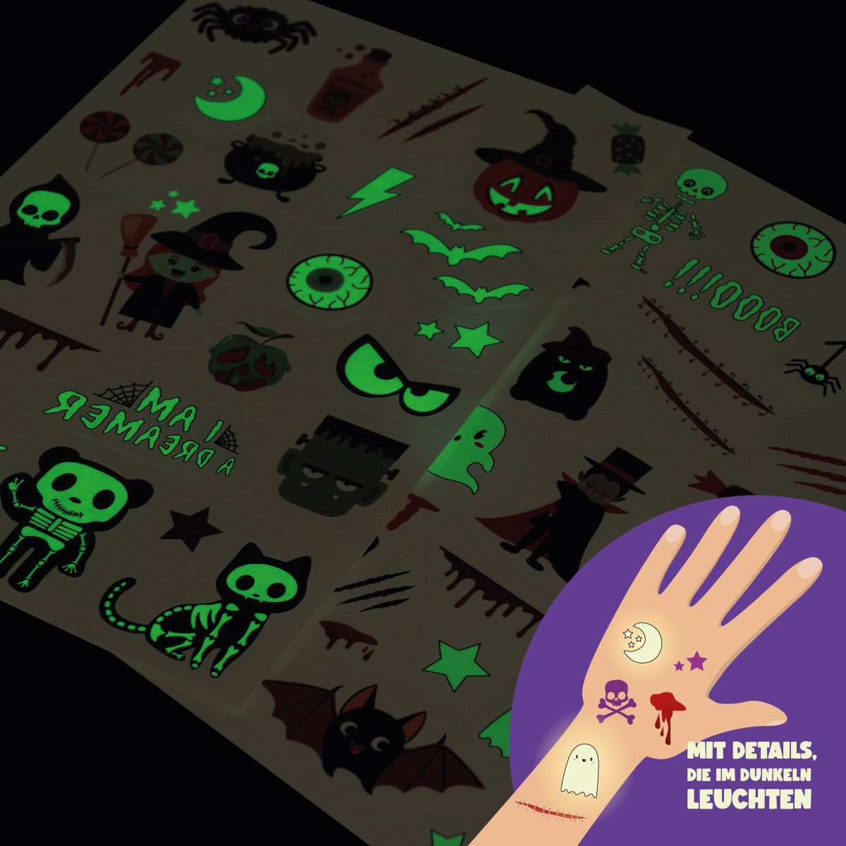 Halloween Abziehtattoos - Legami