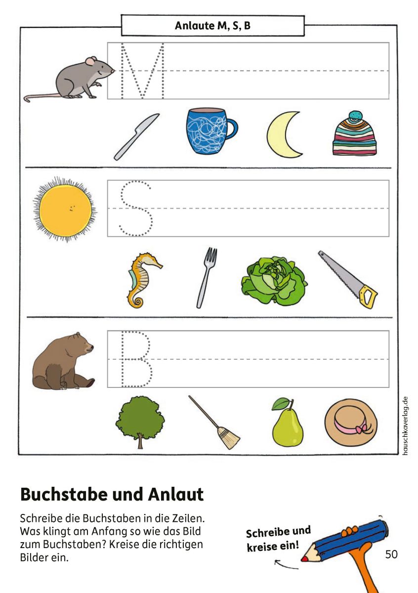 Schulstart-Block – Buchstaben schreiben lernen - Hauschka Verlag 6+