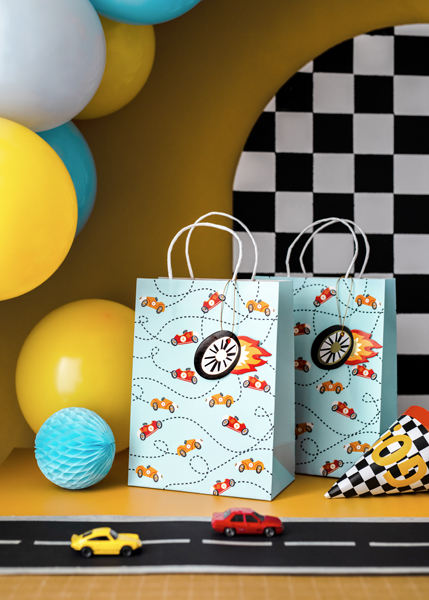 Geschenktüte Autos 18 cm - Party Deco
