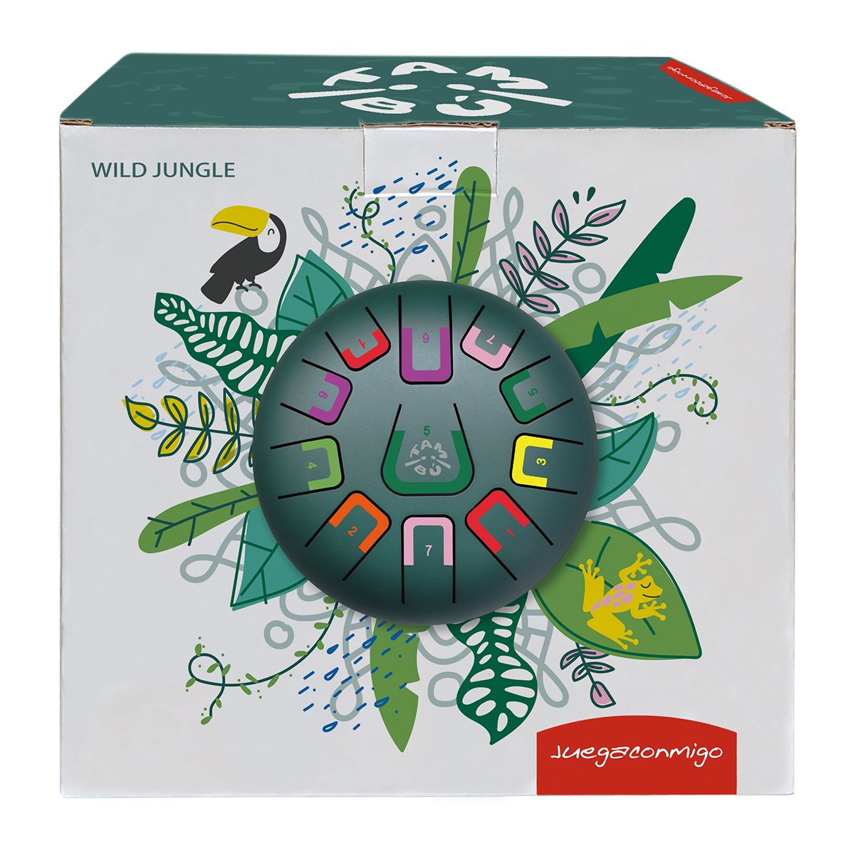 Tambu Zungentrommel 20cm - Wild Jungle (dunkelgrün)