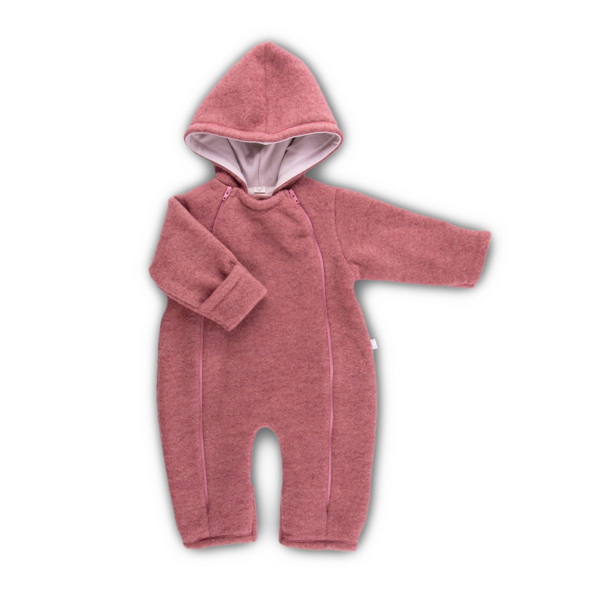 Baby Overall Wollfleece vin. rose Gr. 50-56