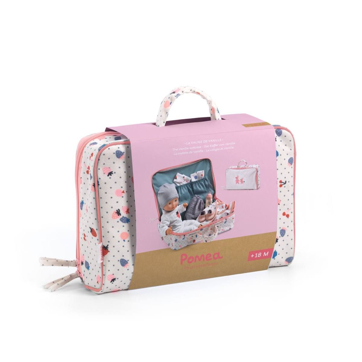 POMEA Puppe Vanille im Koffer (10-teiliges Set) - Djeco