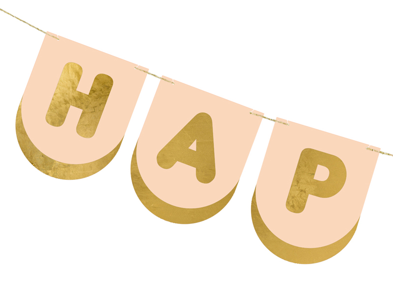 Girlande Pferde "Happy Birthday" - Party Deco