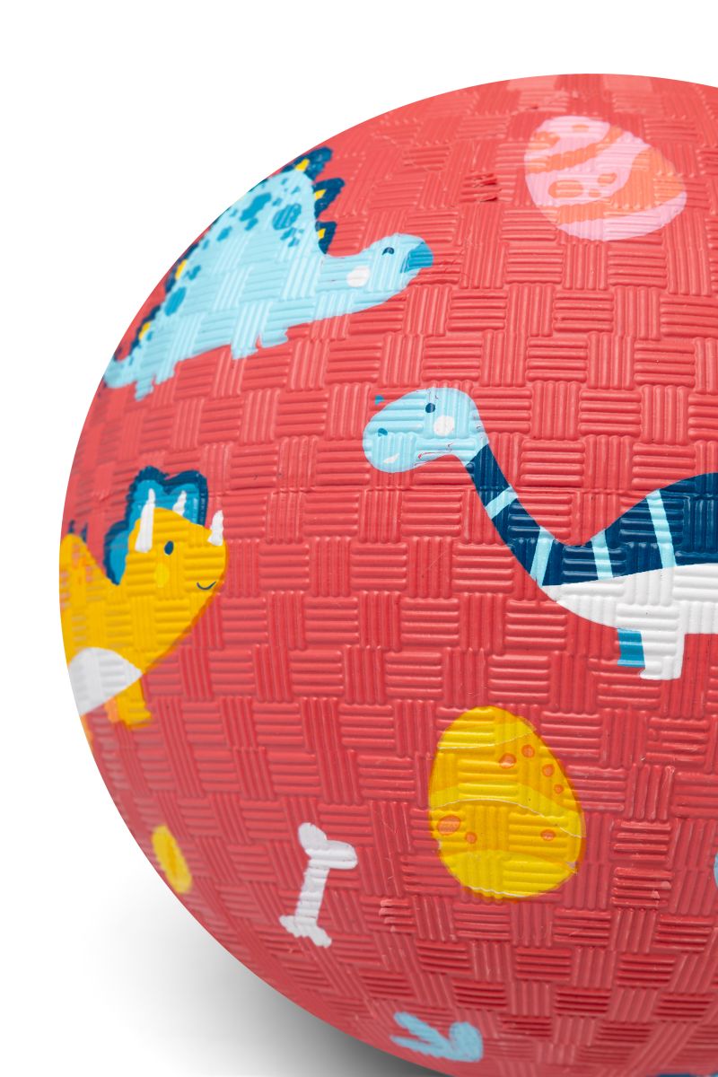Kinder Spielball Naturkautschuk 13cm Dinos rot -Little L