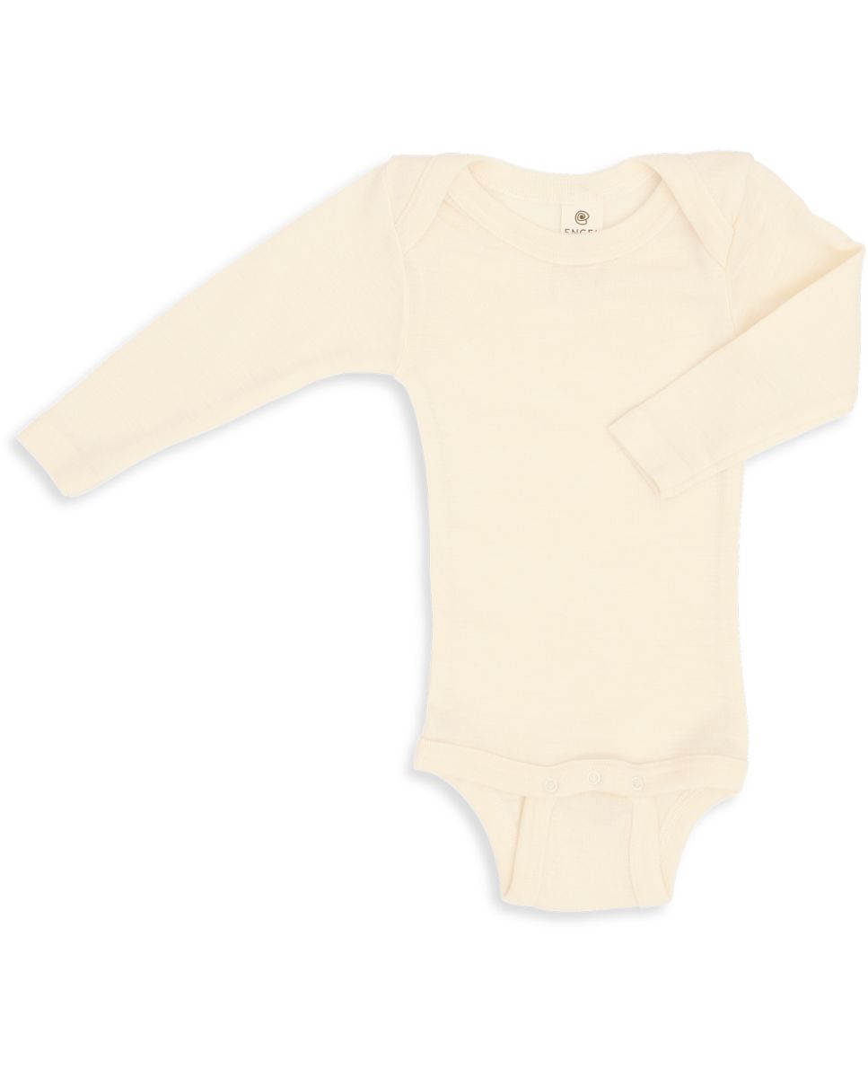 Body langarm Wolle-Seide natur - 62-68