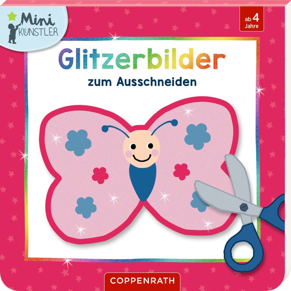 Ich kann mit der Schere schneiden! Glitzerbilder (verschiedene Designs, 1 Stück)