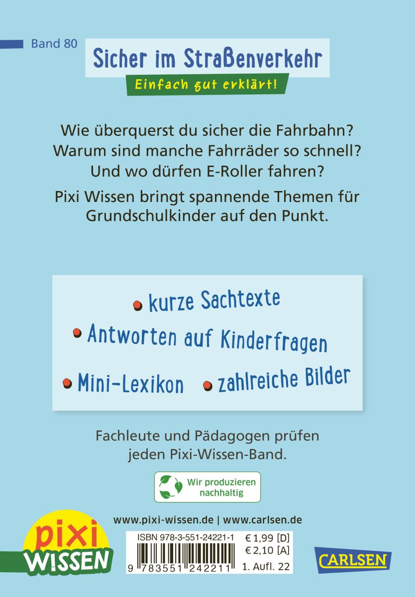 Pixi Wissen - Sicher im Straßenverkehr (Band 80) 6+