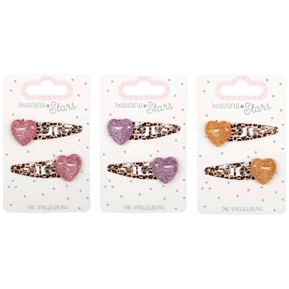 Haarclips Herz - beautiful Stars (versch. Designs, 1 Stück)
