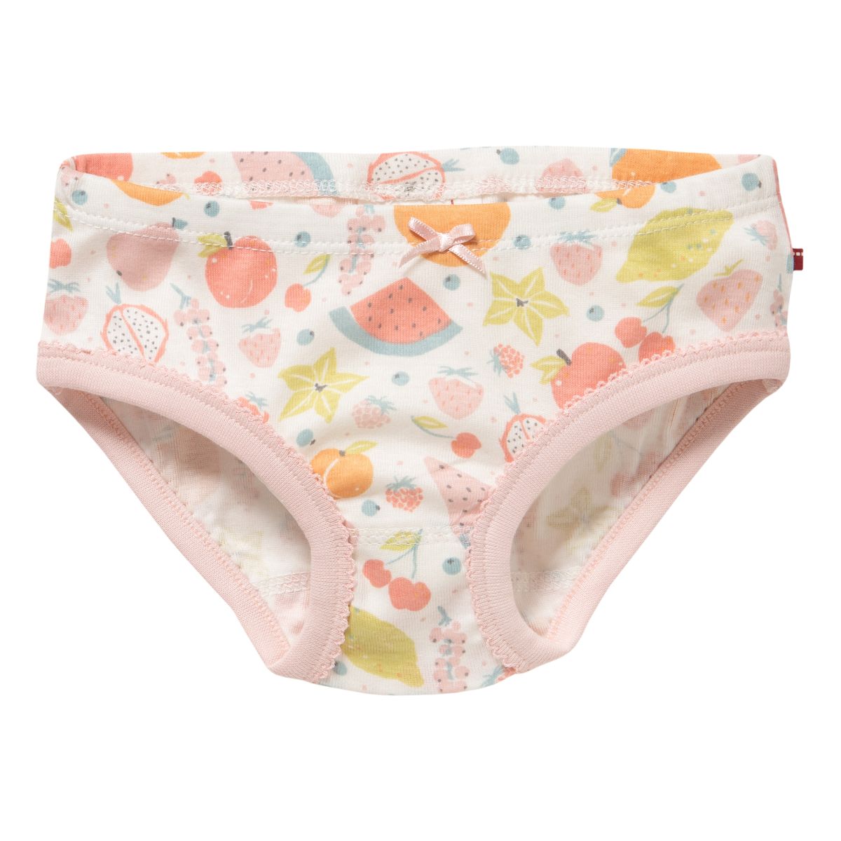 2-er Pack Slips rosa-weiß Obst GOTS - 98