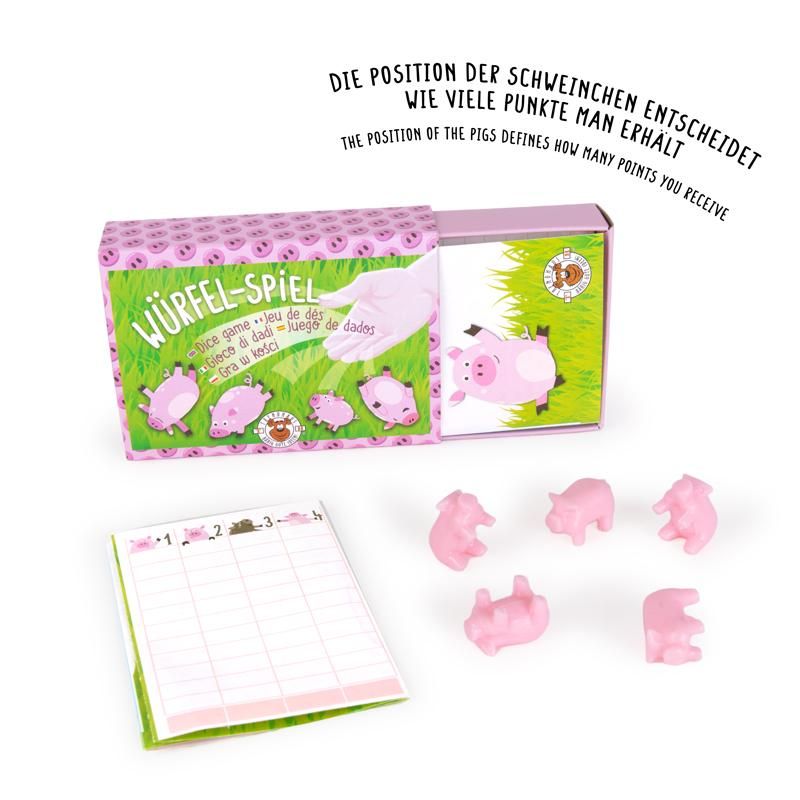 Schweinchen Würfelspiel (5er-Set)