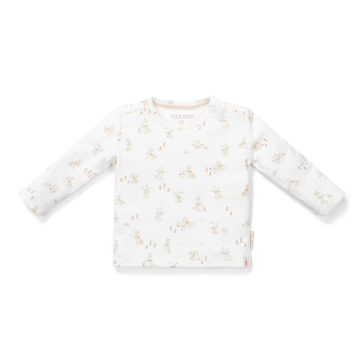 T-Shirt lang Hase weiß- 56