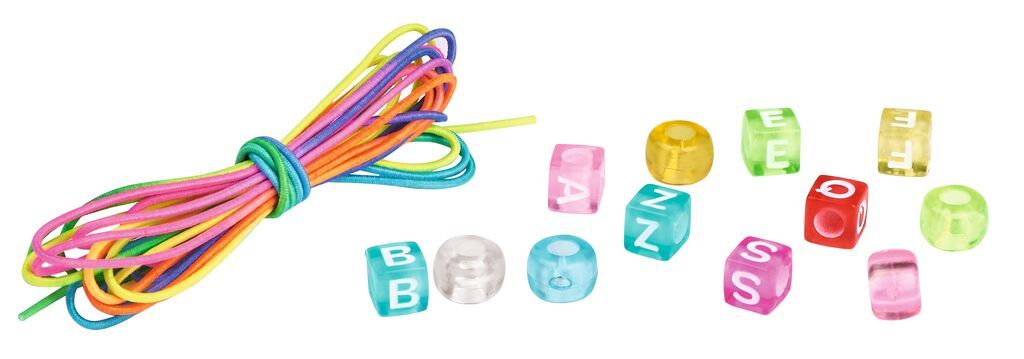 Transparente Buchstabenperlen (Set mit über 200 Perlen)