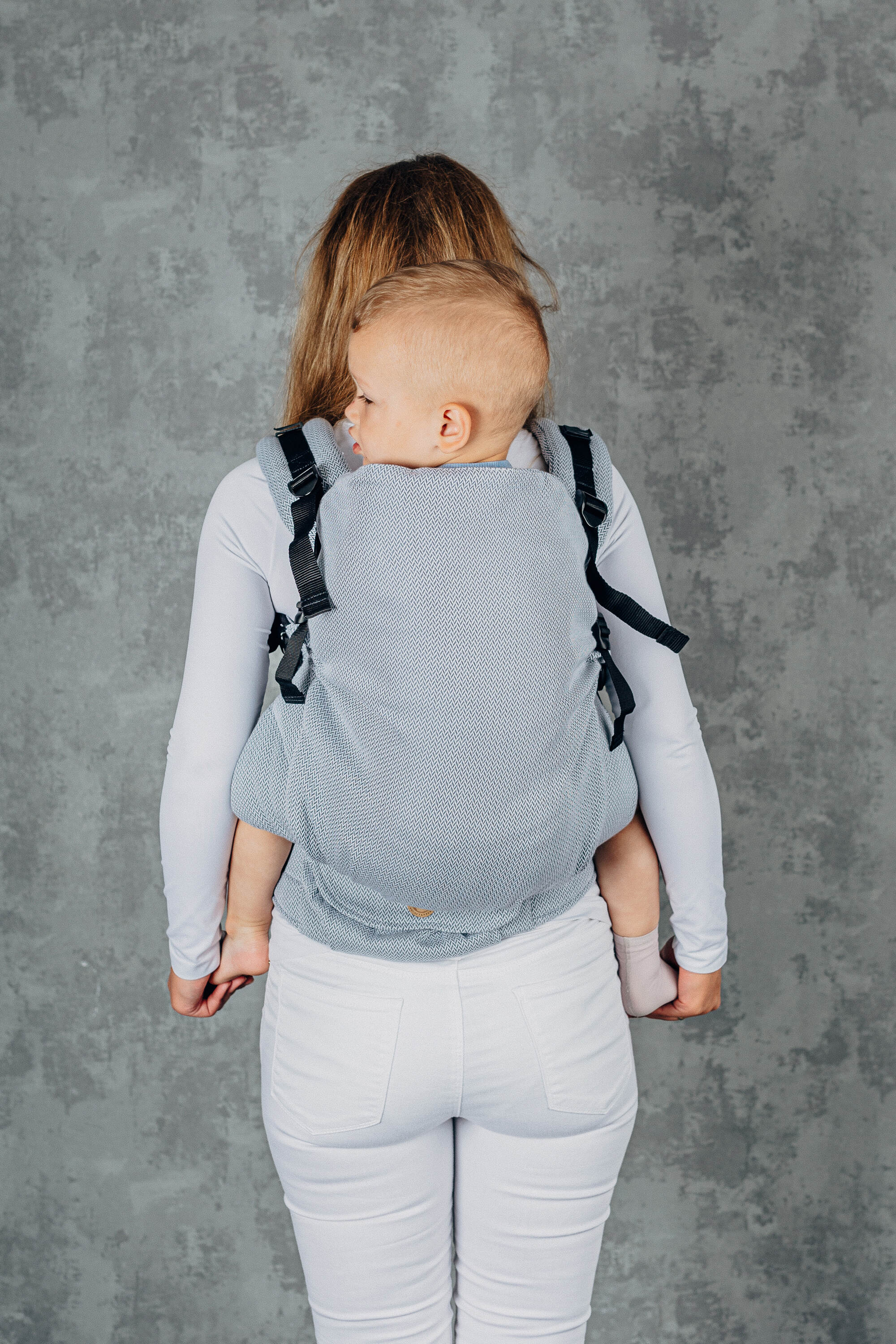Lenny Lamb Preschool Basic Line Little Herringbone grey - Kleinkindtrage