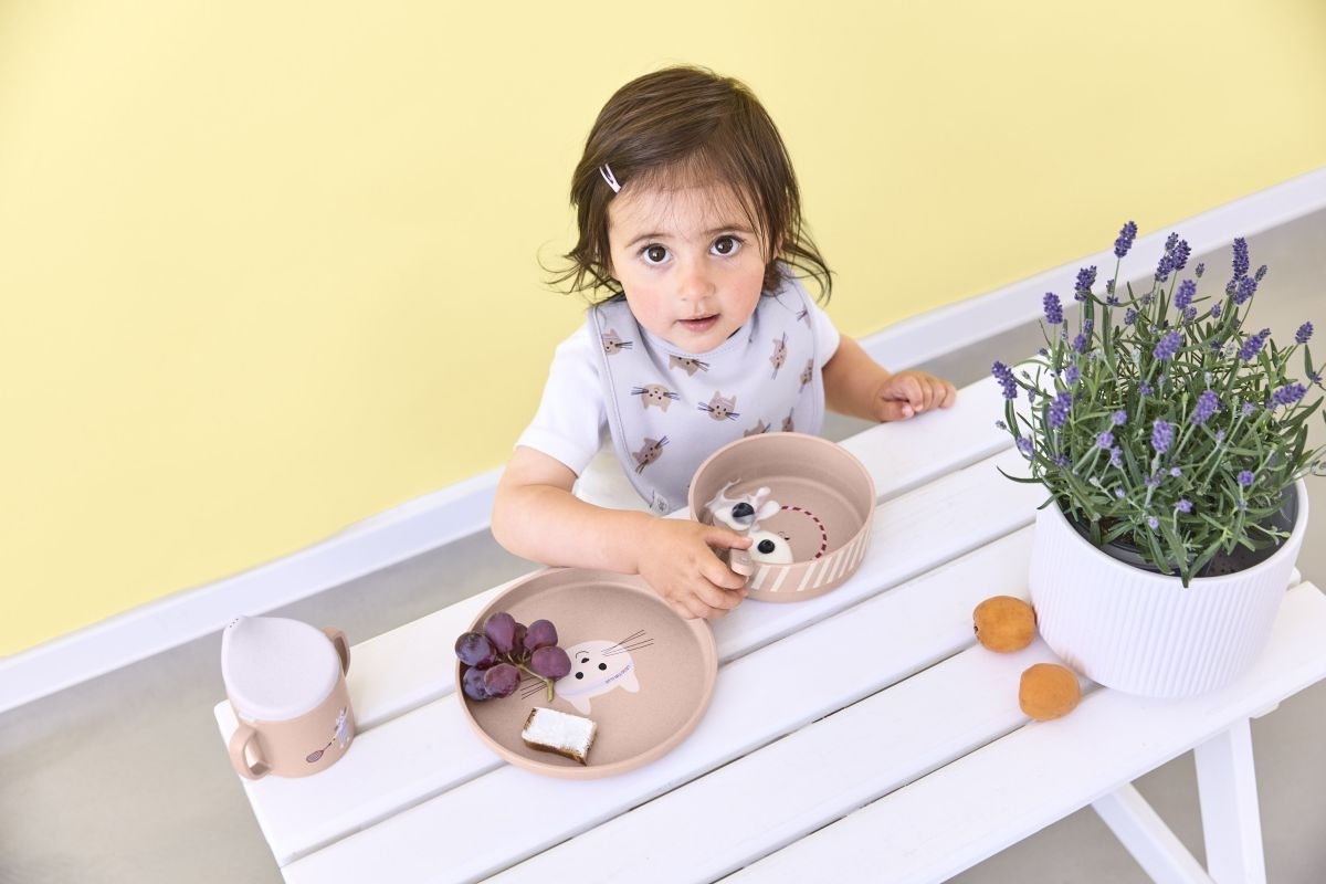 Kindergeschirr-Set Tiny Team Cat (4-teilig) - Lässig