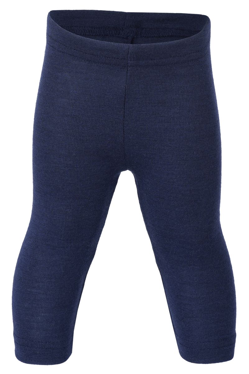 Baby-Leggings marine Wolle-Seide - Engel