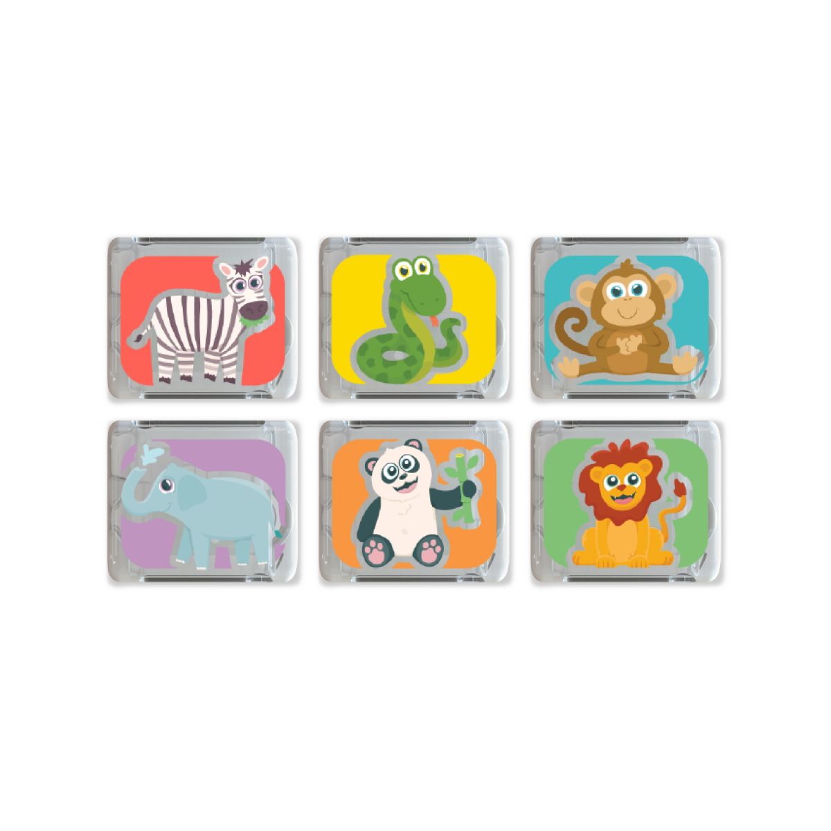 Glo Pals Leuchtende Badewürfel Zany Zoo (6er Set)
