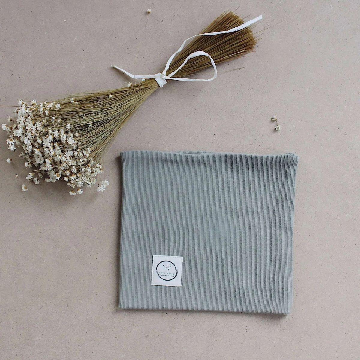 Loopschal khaki GOTS - 0-3 J.