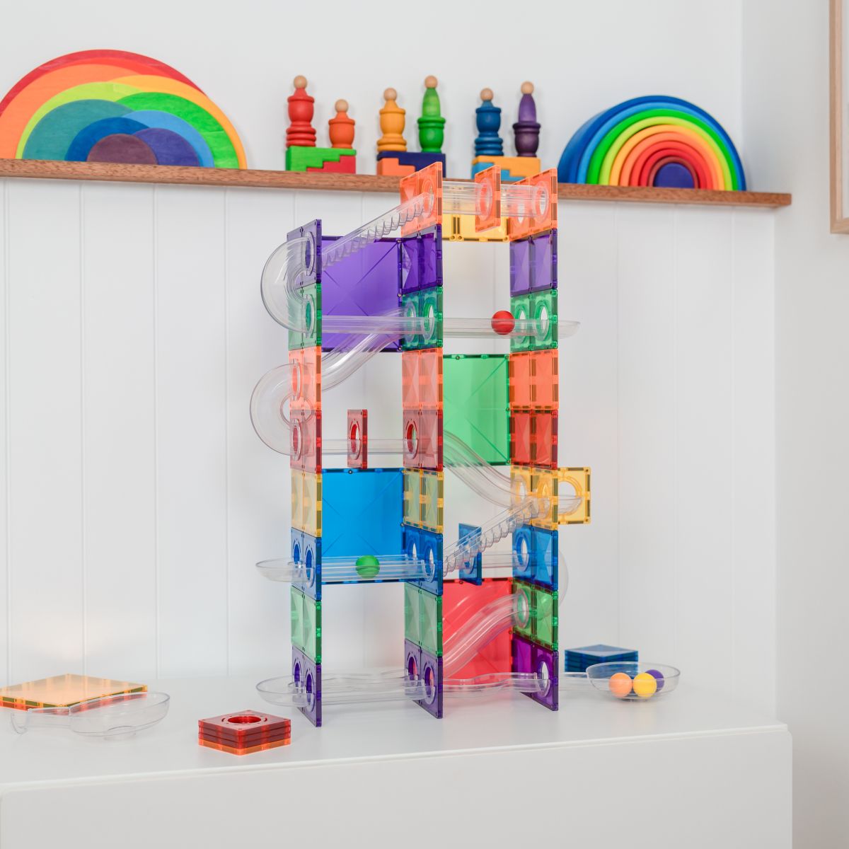 CONNETIX RAINBOW Super Ball Run Pack Magnetbausteine 134-teilig