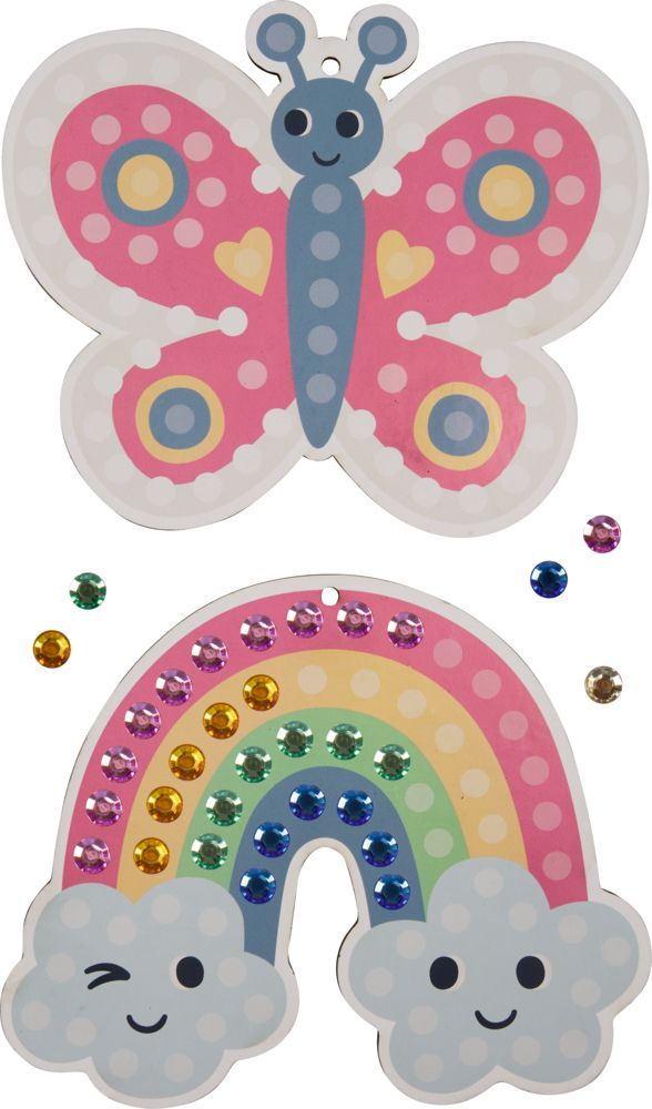 Mein kleines Bastelset: Diamond-Anhänger (Schmetter./Regenb.) - Mini-Künstler