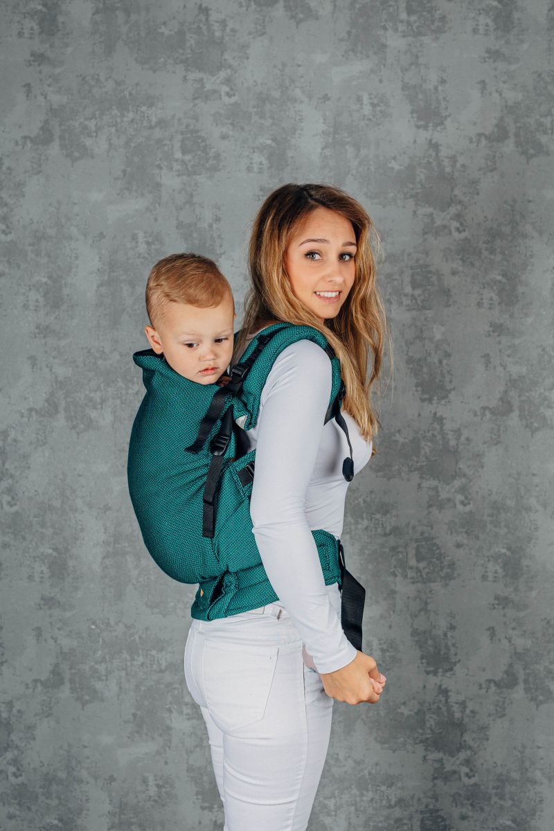 Lenny Lamb Preschool Little Heringbone Emerald - Kleinkindtrage