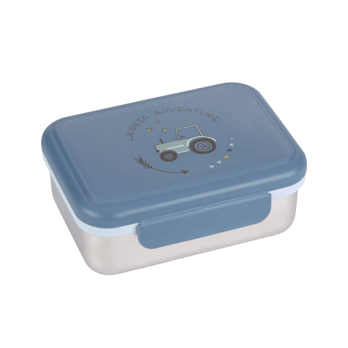 Lunchbox Edelstahl Adventure Traktor blau - Lässig