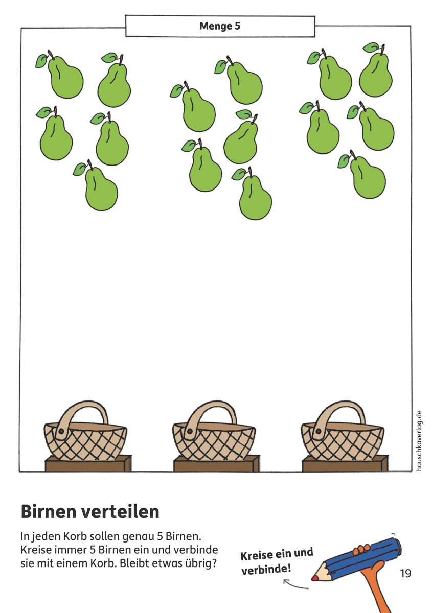 Vorschulblock - Zahlen und Mengen - Hauschka Verlag 5+