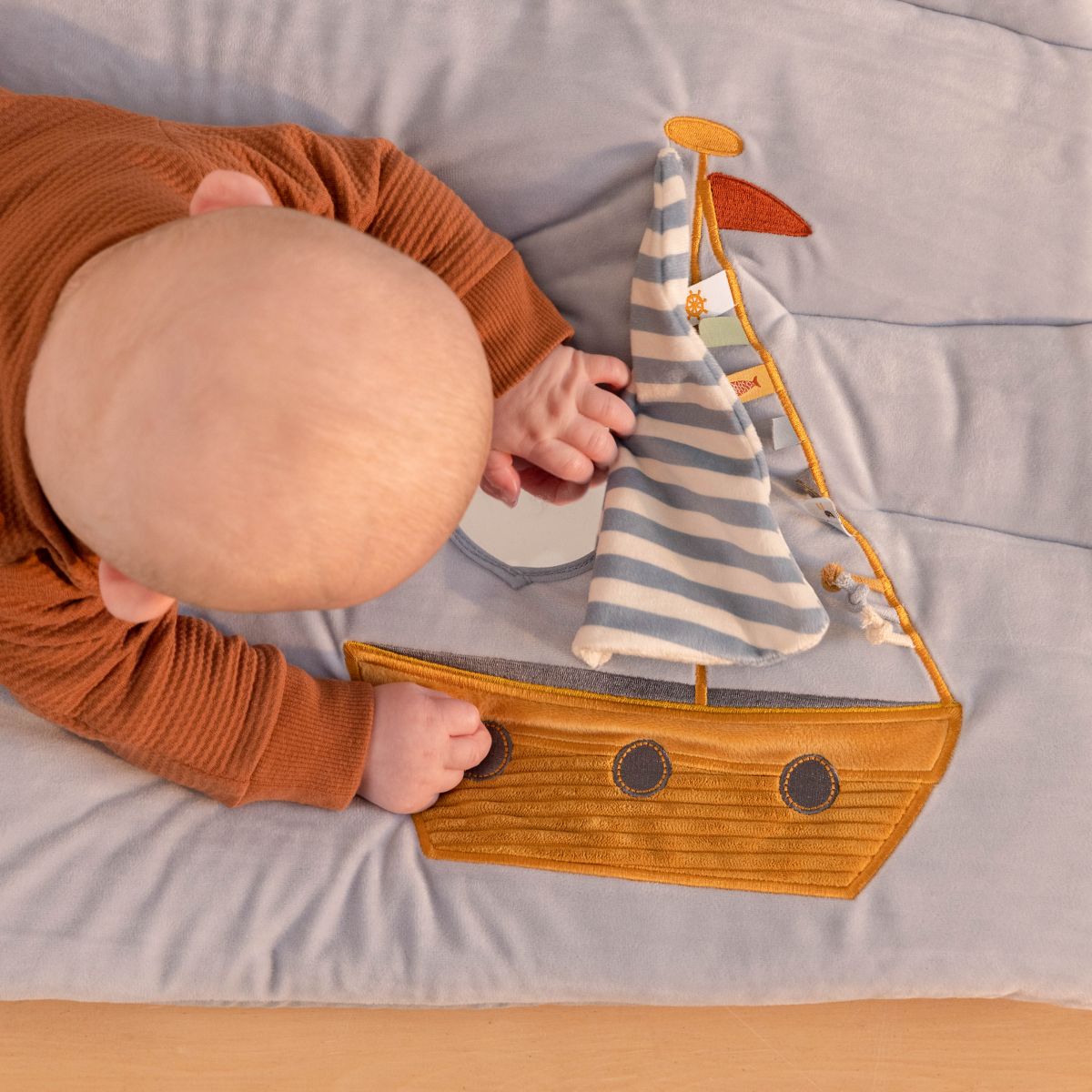 Spieldecke - Krabbeldecke blau Sailors Bay - Little Dutch