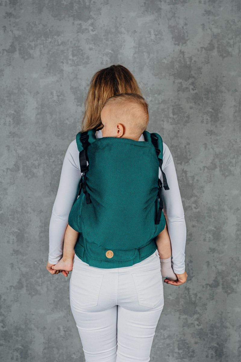 Lenny Lamb Preschool Little Heringbone Emerald - Kleinkindtrage