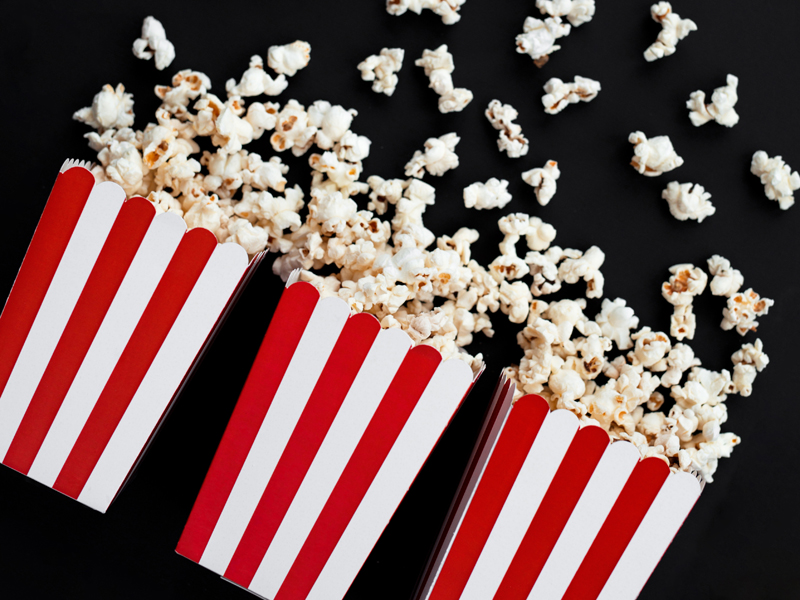 Popcornboxen rot-weiß gestreift, Piratenparty (6 Stk.) - Party Deco