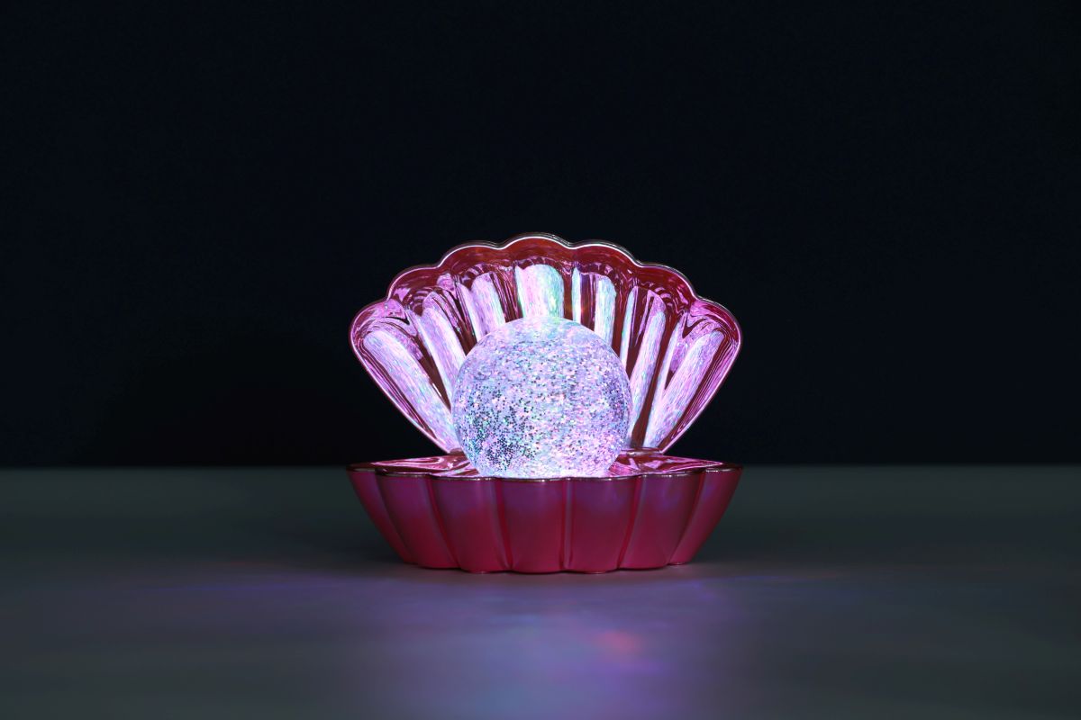 iTotal - Muschel-Lampe metallisches Rosa