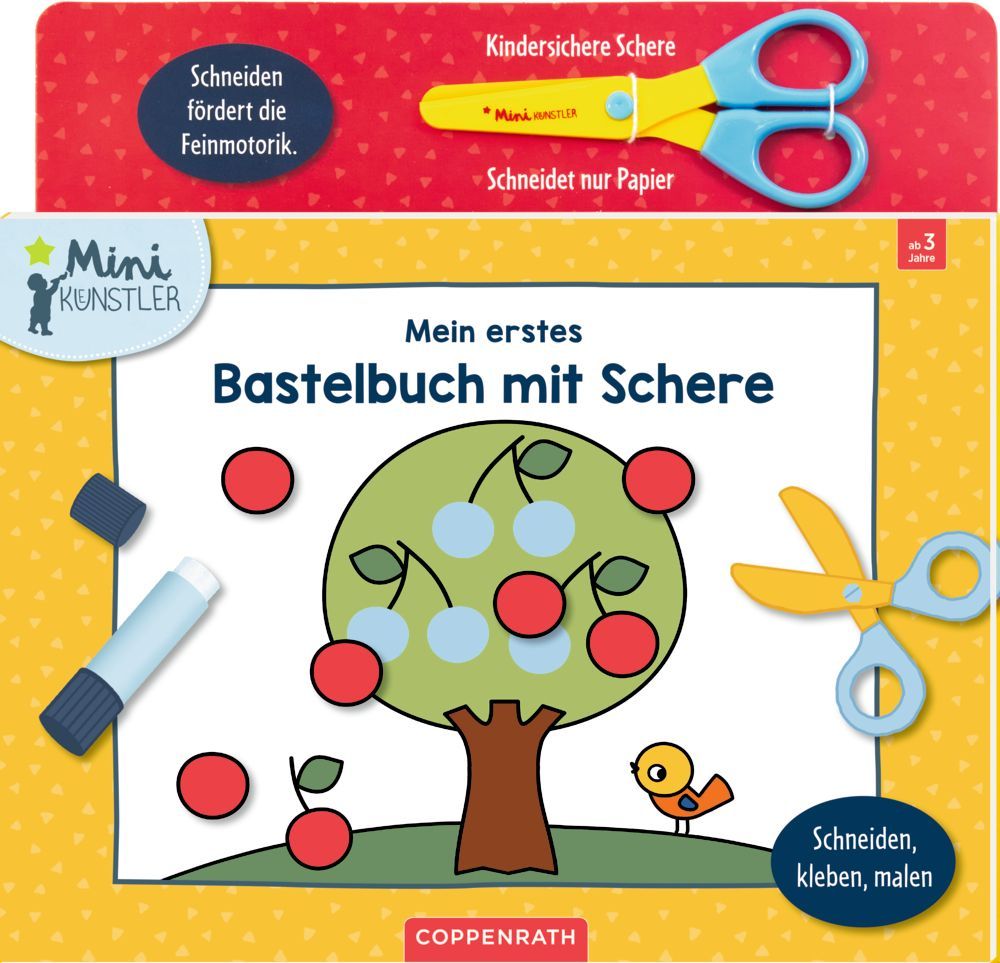 Mein 1.Bastelbuch mit Schere: Schneiden, kleben, malen (Mini-Künstler)